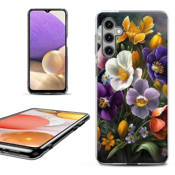 OneToughShield Floral Back Cover Cell Phone Case for Samsung Galaxy A15 5G, Multi-color