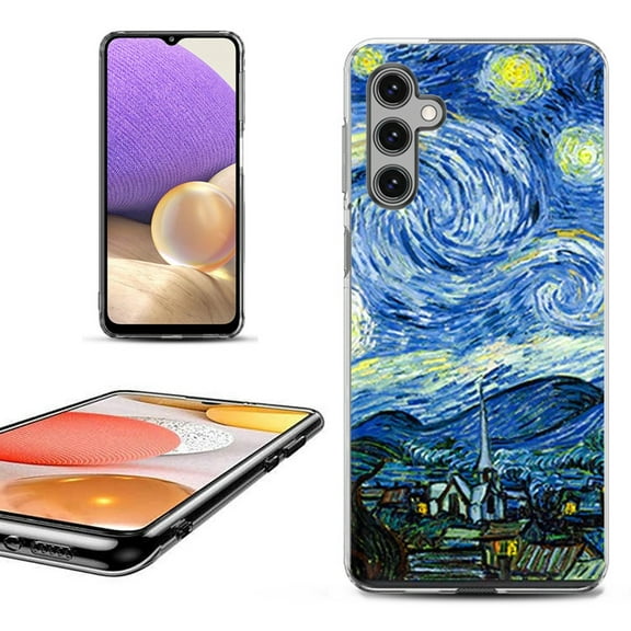 OneToughShield ® Shockproof Phone Case Compatible with Samsung Galaxy A15 5G - Starry Night Paris