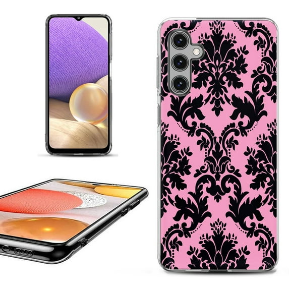 OneToughShield ® Shockproof Phone Case Compatible with Samsung Galaxy A15 5G - Victorian Pink/Black