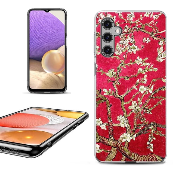 OneToughShield ® Shockproof Phone Case Compatible with Samsung Galaxy A25 5G - Almond Blossom Red