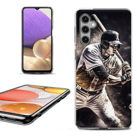 OneToughShield ® Shockproof Phone Case Compatible with Samsung Galaxy A25 5G - Baseball Player