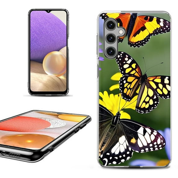 OneToughShield ® Shockproof Phone Case Compatible with Samsung Galaxy A25 5G - Butterfly/Flower