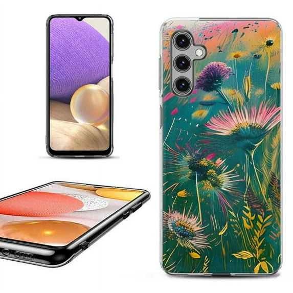 OneToughShield ® Shockproof Phone Case Compatible with Samsung Galaxy A25 5G - Flower Wind