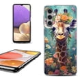thumbnail image 1 of OneToughShield ® Shockproof Phone Case Compatible with Samsung Galaxy A25 5G - Giraffe Flower, 1 of 3