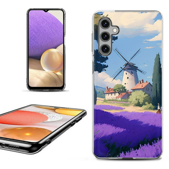 OneToughShield ® Shockproof Phone Case Compatible with Samsung Galaxy A25 5G - Lavender Field