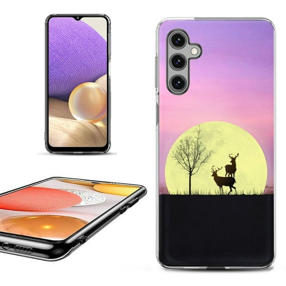 OneToughShield ® Shockproof Phone Case Compatible with Samsung Galaxy A25 5G - Moonlight Deer