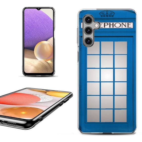 OneToughShield ® Shockproof Phone Case Compatible with Samsung Galaxy A25 5G - Phone Booth Blue