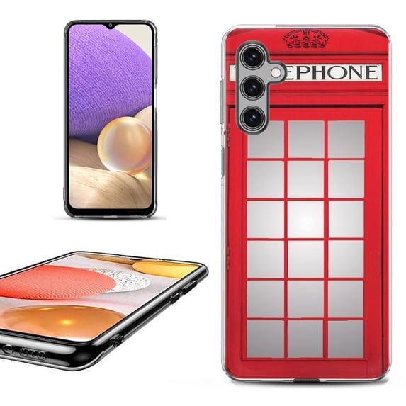 OneToughShield ® Shockproof Phone Case Compatible with Samsung Galaxy A25 5G - Phone Booth Red