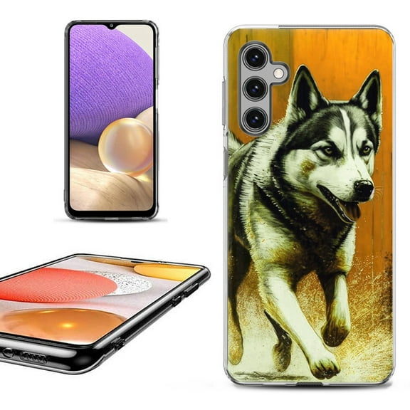 OneToughShield ® Shockproof Phone Case Compatible with Samsung Galaxy A25 5G - Running Husky