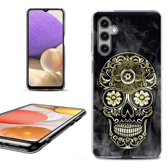 OneToughShield ® Shockproof Phone Case Compatible with Samsung Galaxy A25 5G - Skull Smoke