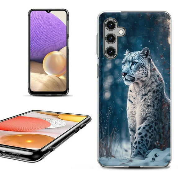 OneToughShield ® Shockproof Phone Case Compatible with Samsung Galaxy A25 5G - Snow Leopard