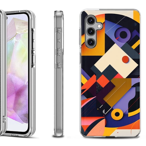 OneToughShield ® Shockproof Phone Case Compatible with Samsung Galaxy A35 5G - Abstract Art