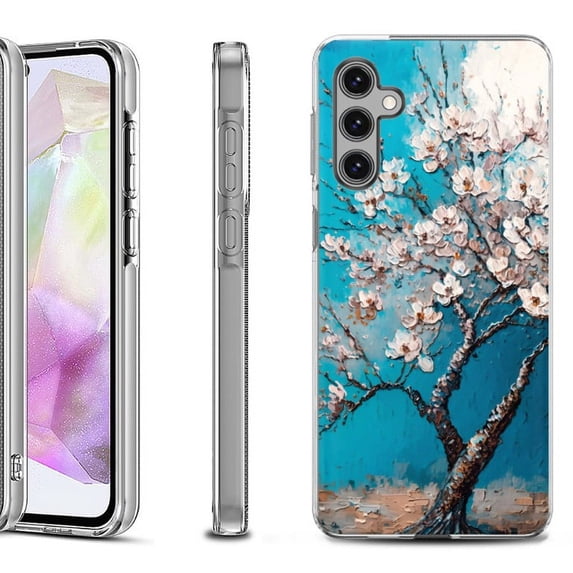 OneToughShield ® Shockproof Phone Case Compatible with Samsung Galaxy A35 5G - Almond Tree