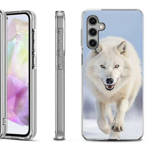 OneToughShield ® Shockproof Phone Case Compatible with Samsung Galaxy A35 5G - Arctic Wolf