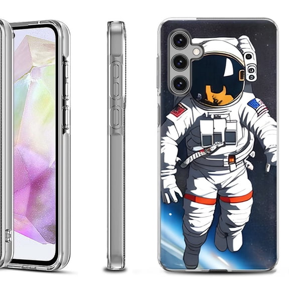 OneToughShield ® Shockproof Phone Case Compatible with Samsung Galaxy A35 5G - Astronaut
