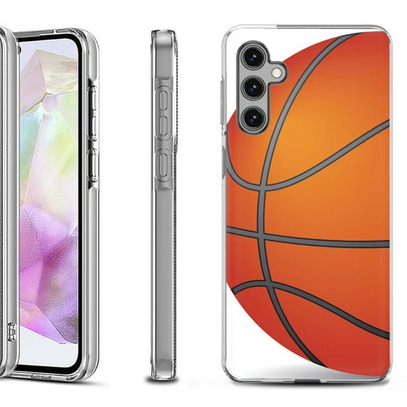 OneToughShield ® Shockproof Phone Case Compatible with Samsung Galaxy A35 5G - Basketball