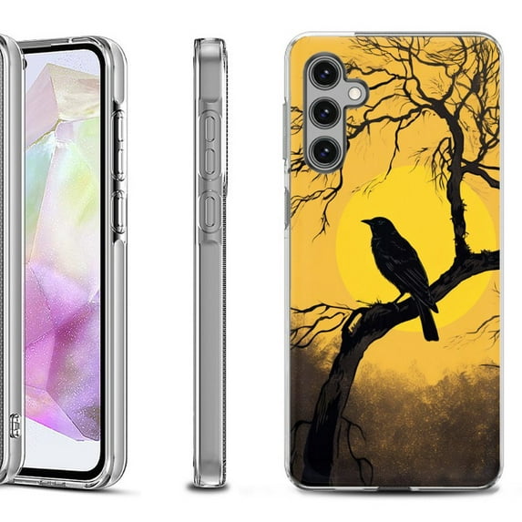 OneToughShield ® Shockproof Phone Case Compatible with Samsung Galaxy A35 5G - Bird Sunset