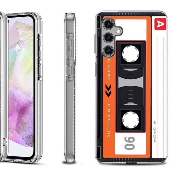 OneToughShield ® Shockproof Phone Case Compatible with Samsung Galaxy A35 5G - Cassette Orange
