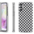 thumbnail image 1 of OneToughShield ® Shockproof Phone Case Compatible with Samsung Galaxy A35 5G - Checker B/W, 1 of 3