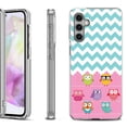 thumbnail image 1 of OneToughShield ® Shockproof Phone Case Compatible with Samsung Galaxy A35 5G - Chevron/Teal/Owl, 1 of 3