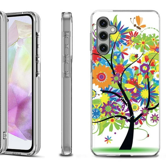 OneToughShield ® Shockproof Phone Case Compatible with Samsung Galaxy A35 5G - Colorful Tree