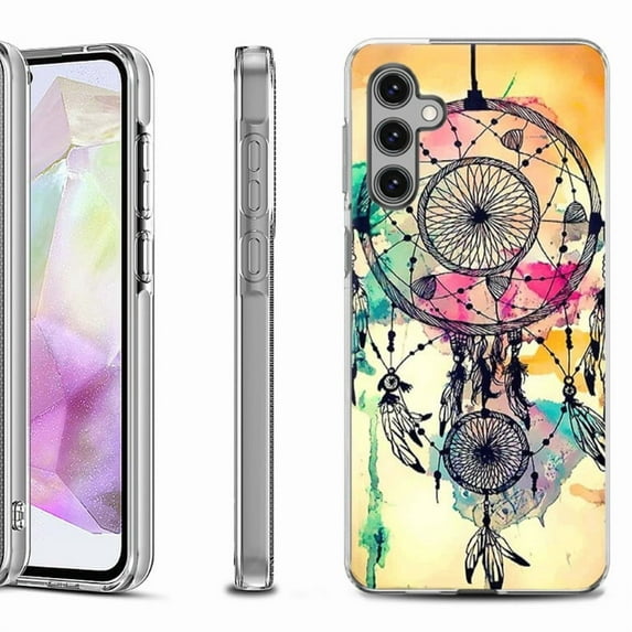 OneToughShield ® Shockproof Phone Case Compatible with Samsung Galaxy A35 5G - Dream Catcher Color