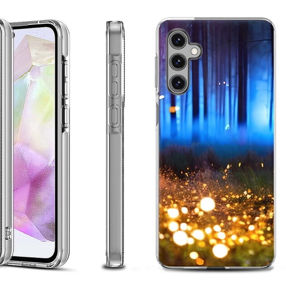 OneToughShield ® Shockproof Phone Case Compatible with Samsung Galaxy A35 5G - Fireflies
