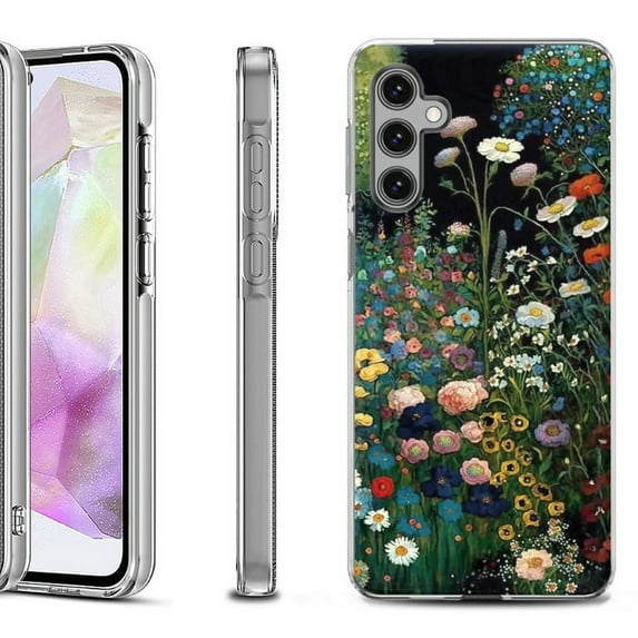 OneToughShield ® Shockproof Phone Case Compatible with Samsung Galaxy A35 5G - Flowery Garden