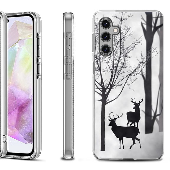 OneToughShield ® Shockproof Phone Case Compatible with Samsung Galaxy A35 5G - Forest Deer