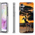 thumbnail image 1 of OneToughShield ® Shockproof Phone Case Compatible with Samsung Galaxy A35 5G - Giraffe Sunset, 1 of 3