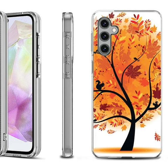 OneToughShield ® Shockproof Phone Case Compatible with Samsung Galaxy A35 5G - Golden Tree