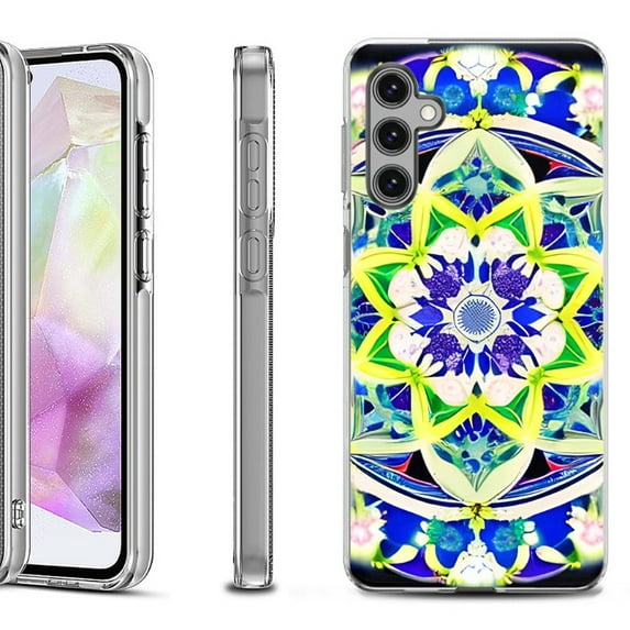 OneToughShield ® Shockproof Phone Case Compatible with Samsung Galaxy A35 5G - Mandalas Color
