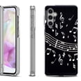 thumbnail image 1 of OneToughShield ® Shockproof Phone Case Compatible with Samsung Galaxy A35 5G - Music Notes / Black, 1 of 3