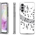 thumbnail image 1 of OneToughShield ® Shockproof Phone Case Compatible with Samsung Galaxy A35 5G - Music Notes / White, 1 of 3