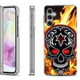 thumbnail image 1 of OneToughShield ® Shockproof Phone Case Compatible with Samsung Galaxy A35 5G - Skull Flames, 1 of 3