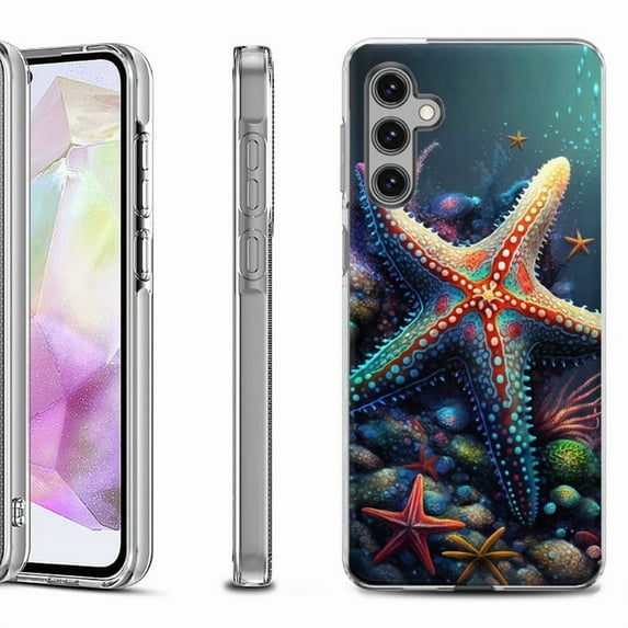 OneToughShield ® Shockproof Phone Case Compatible with Samsung Galaxy A35 5G - Starfish