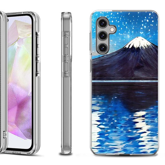 OneToughShield ® Shockproof Phone Case Compatible with Samsung Galaxy A35 5G - Starry Night Fuji