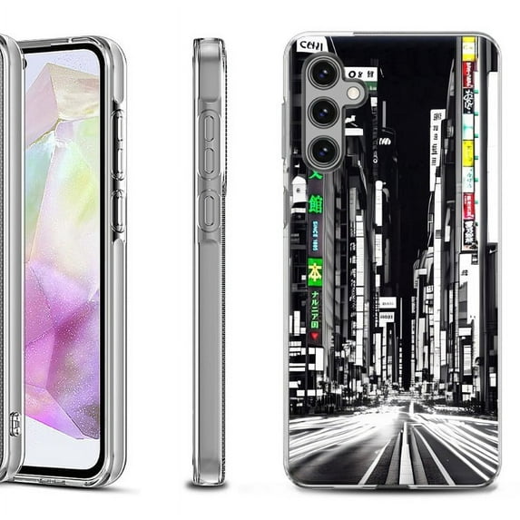 OneToughShield ® Shockproof Phone Case Compatible with Samsung Galaxy A35 5G - Tokyo Night