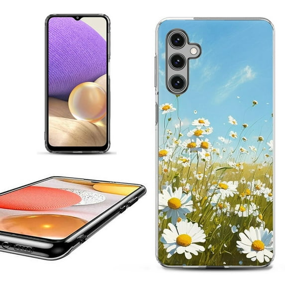 OneToughShield ® Shockproof Phone Case Compatible with Samsung Galaxy S23 FE Fan Edition 5G - Daisy Field