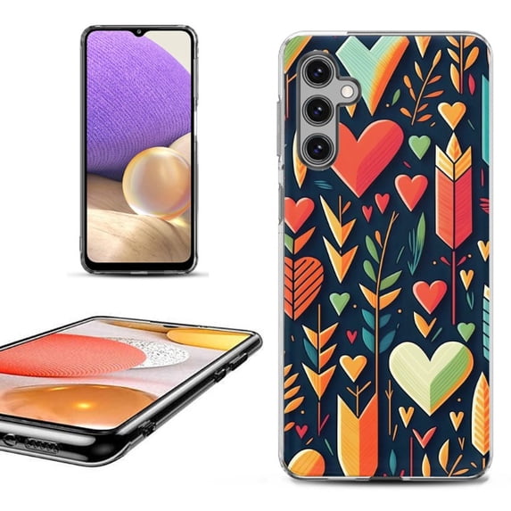 OneToughShield ® Shockproof Phone Case Compatible with Samsung Galaxy S23 FE Fan Edition 5G - Hearts n Arrows