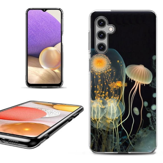 OneToughShield ® Shockproof Phone Case Compatible with Samsung Galaxy S23 FE Fan Edition 5G - Jellyfish