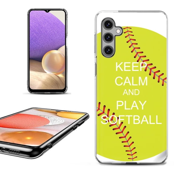 OneToughShield ® Shockproof Phone Case Compatible with Samsung Galaxy S23 FE Fan Edition 5G - Keep Calm Softball