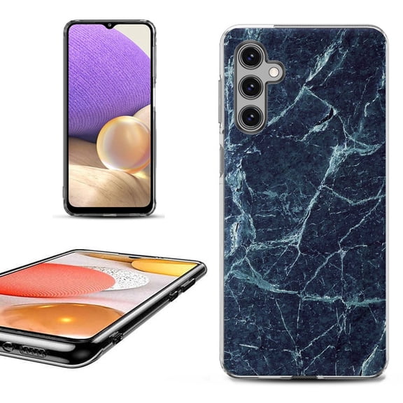 OneToughShield ® Shockproof Phone Case Compatible with Samsung Galaxy S23 FE Fan Edition 5G - Marble / Blue