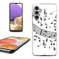 thumbnail image 1 of OneToughShield ® Shockproof Phone Case Compatible with Samsung Galaxy S23 FE Fan Edition 5G - Music Notes / White, 1 of 4