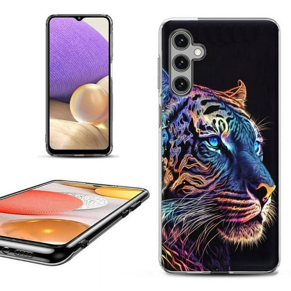 OneToughShield ® Shockproof Phone Case Compatible with Samsung Galaxy S23 FE Fan Edition 5G - Neon Tiger