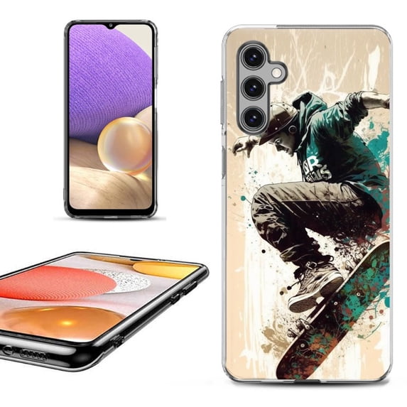 OneToughShield ® Shockproof Phone Case Compatible with Samsung Galaxy S23 FE Fan Edition 5G - Skateboarding