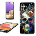 thumbnail image 1 of OneToughShield ® Shockproof Phone Case Compatible with Samsung Galaxy S23 FE Fan Edition 5G - Skull Flower, 1 of 4