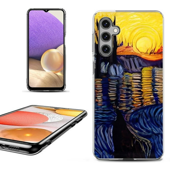 OneToughShield ® Shockproof Phone Case Compatible with Samsung Galaxy S23 FE Fan Edition 5G - Sunset River