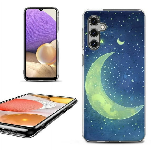 OneToughShield ® Shockproof Phone Case Compatible with Samsung Galaxy S23 FE Fan Edition 5G - Whimsical Moon