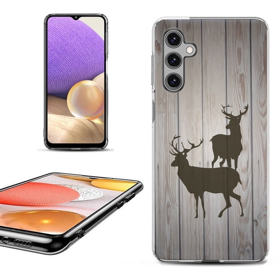 OneToughShield ® Shockproof Phone Case Compatible with Samsung Galaxy S23 FE Fan Edition 5G - Wood/Deer